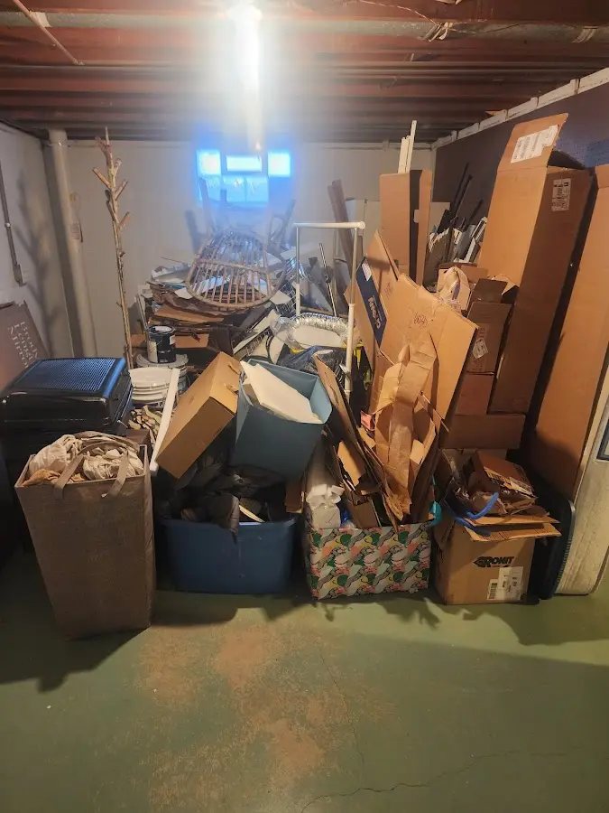 Roll-off dumpster container at job site for Roll Off Dumpster Rental in Manvel